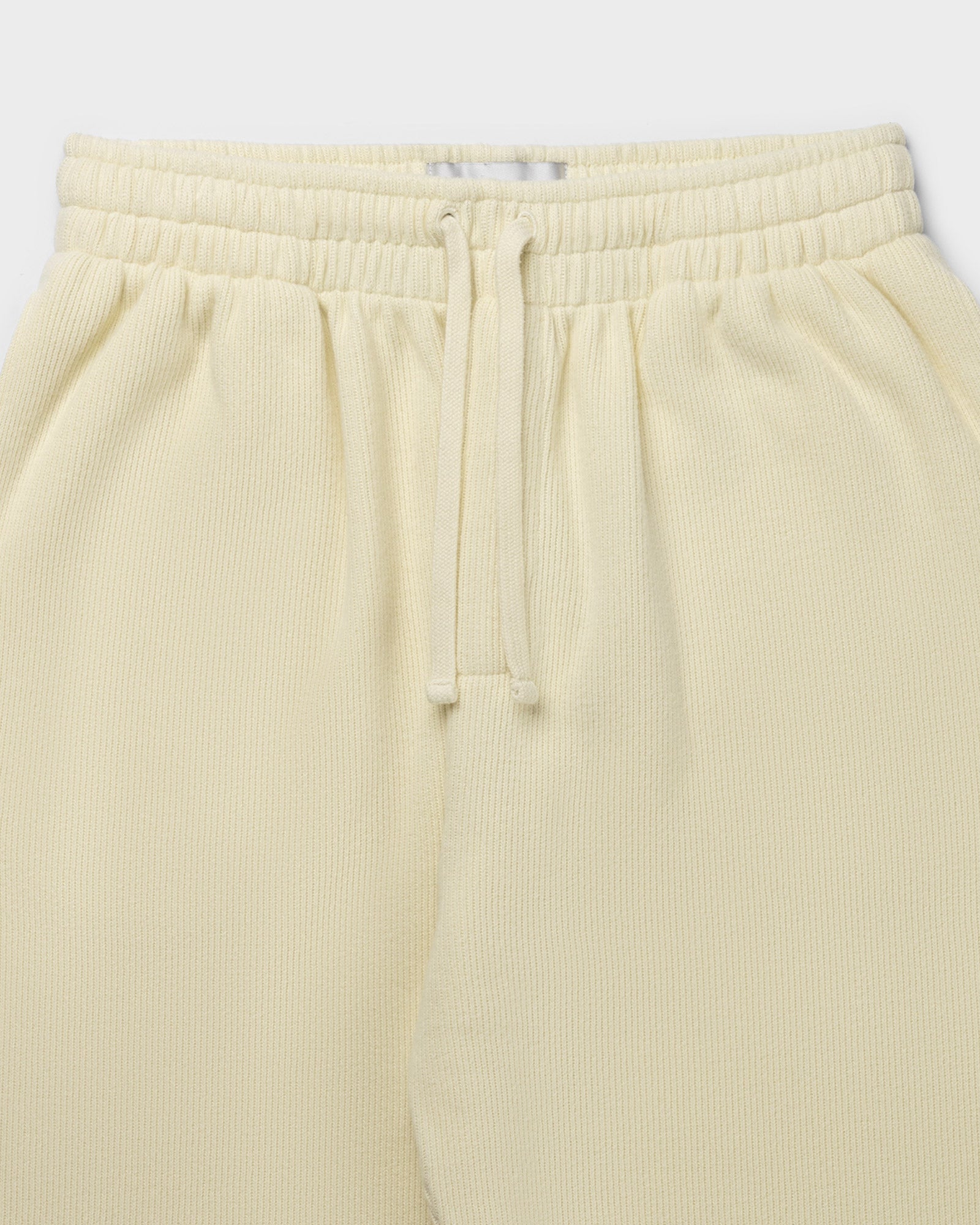 Cream Ribbed Sweatpants