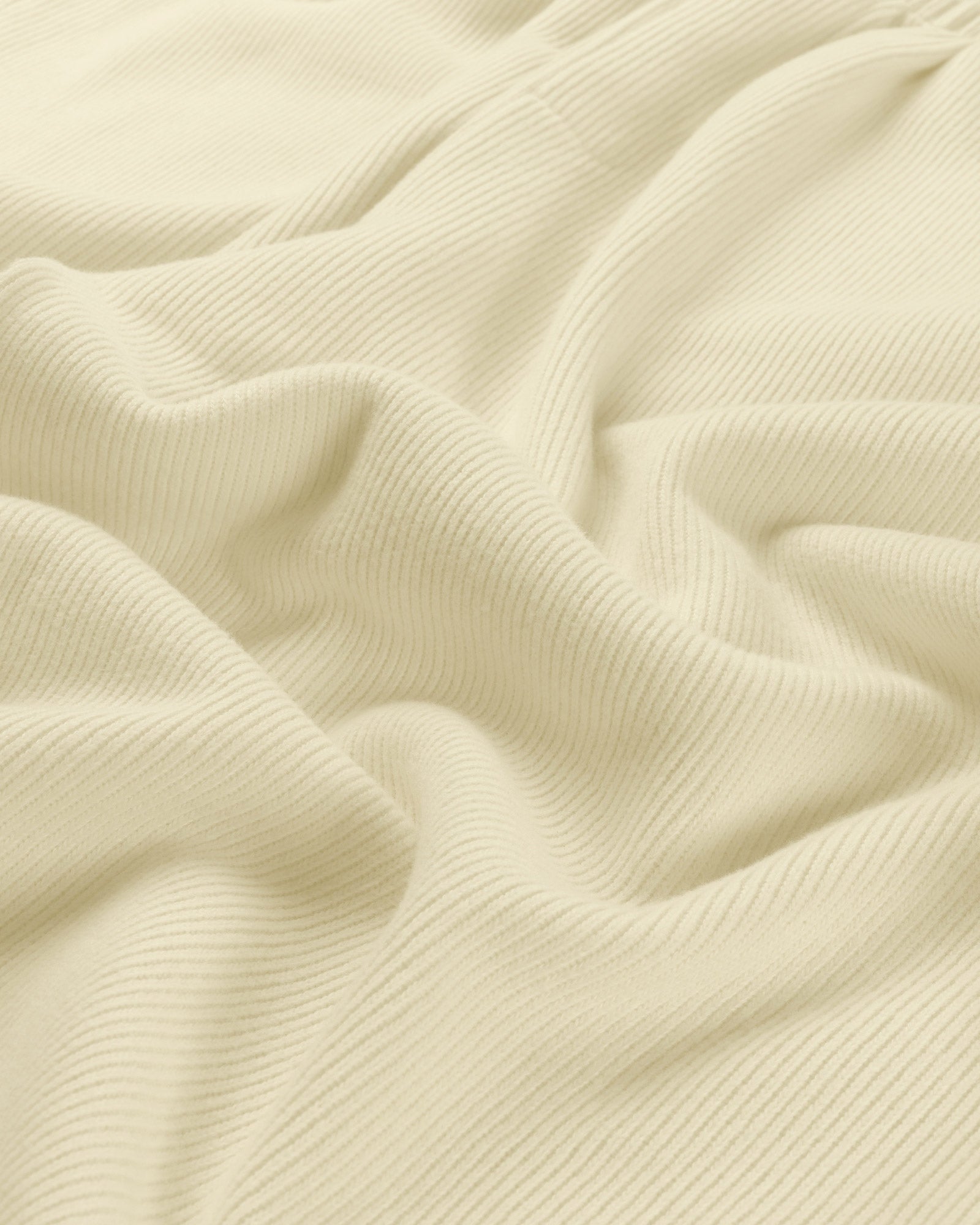 Cream Ribbed Sweatpants