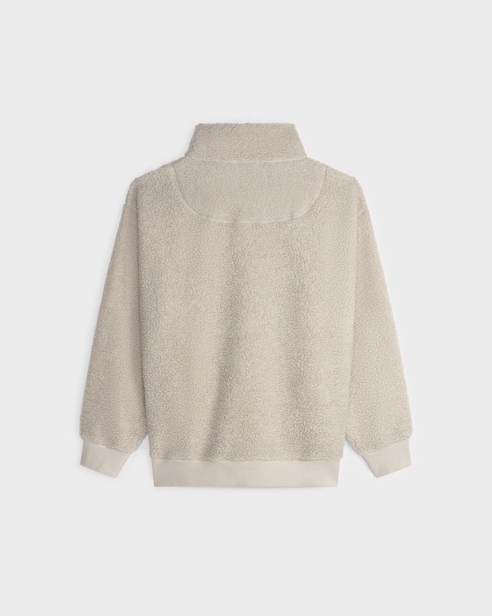 Cream Shearling Zip Throw
