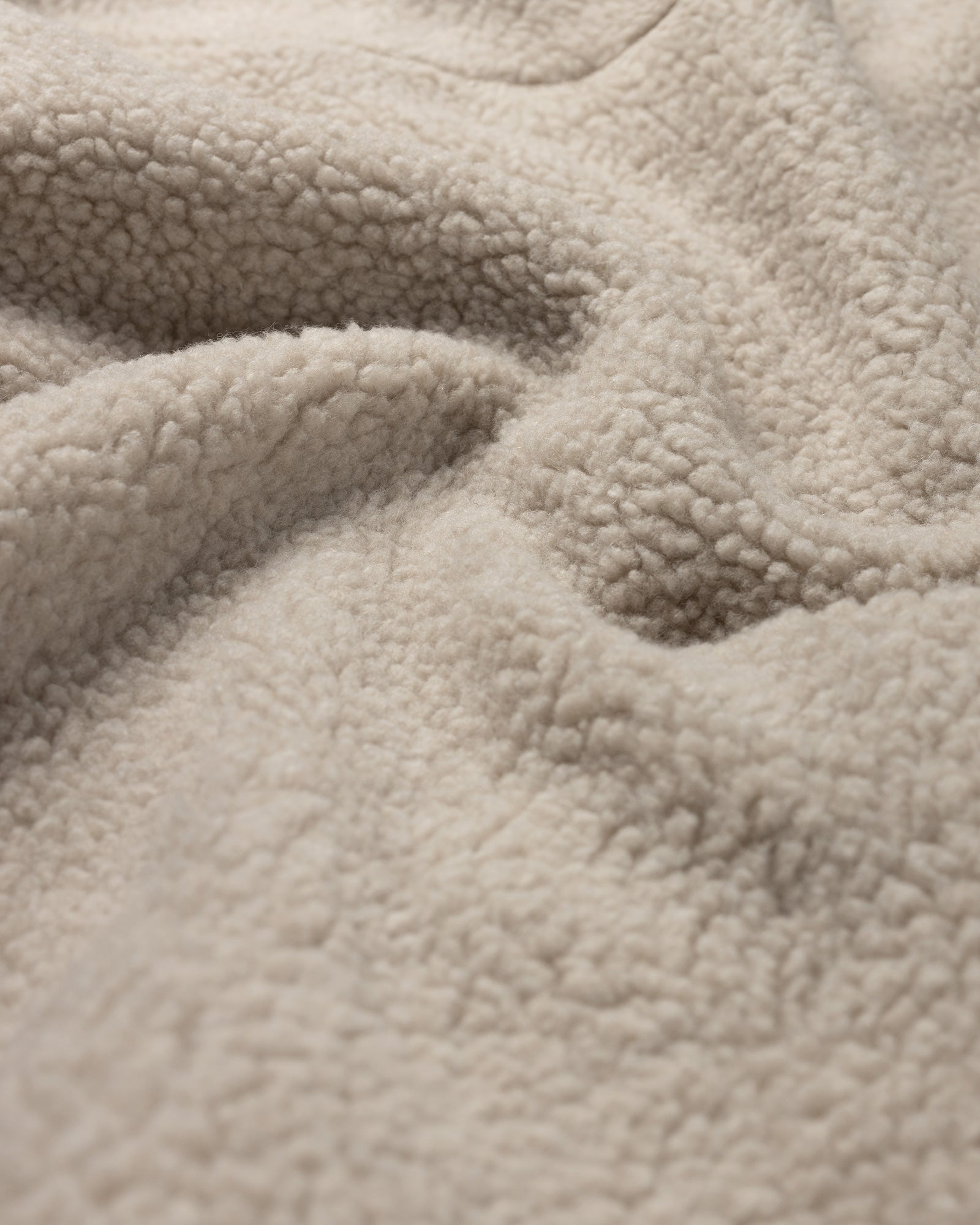 Cream Shearling Zip Throw