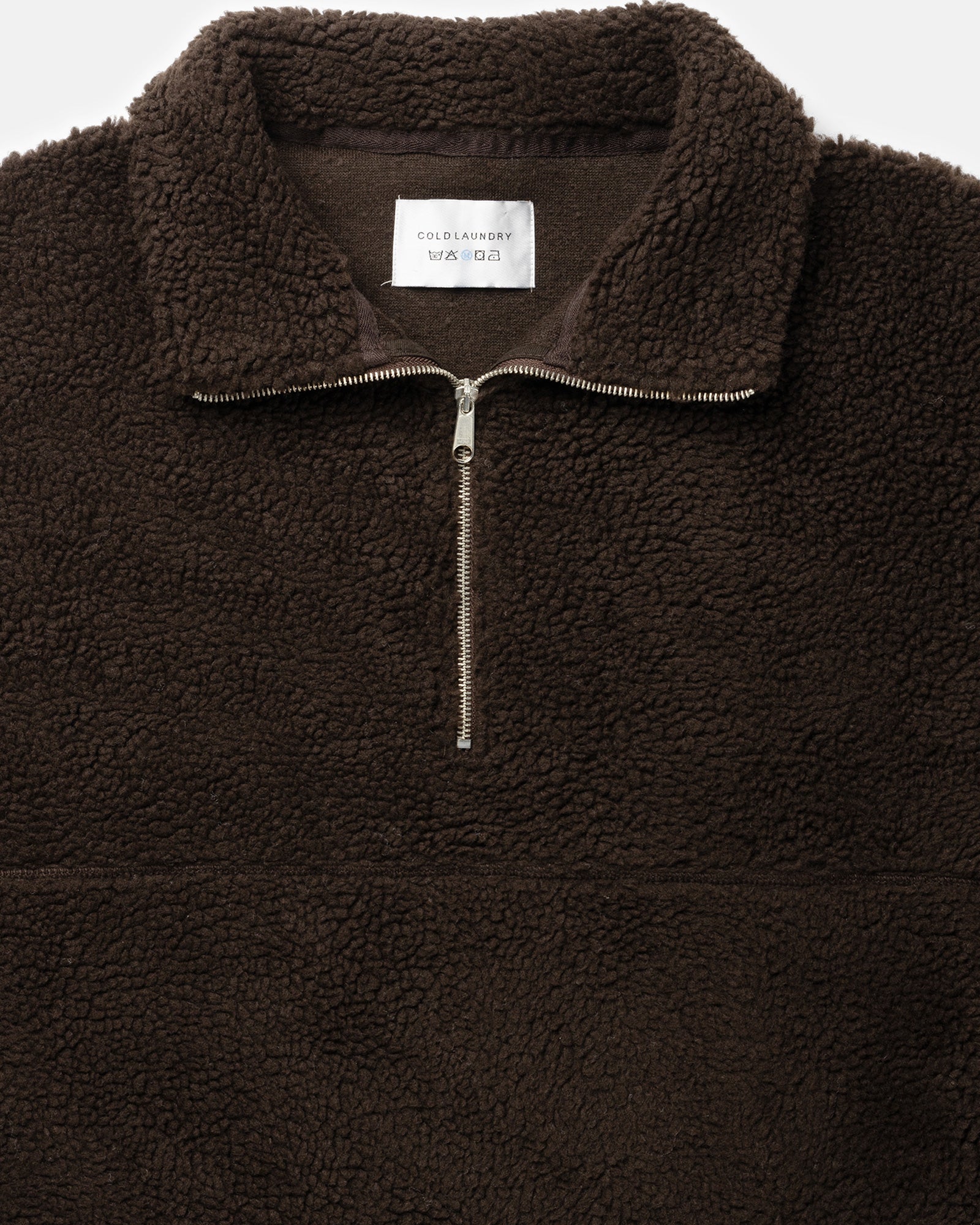 Dark Brown Shearling Zip Throw