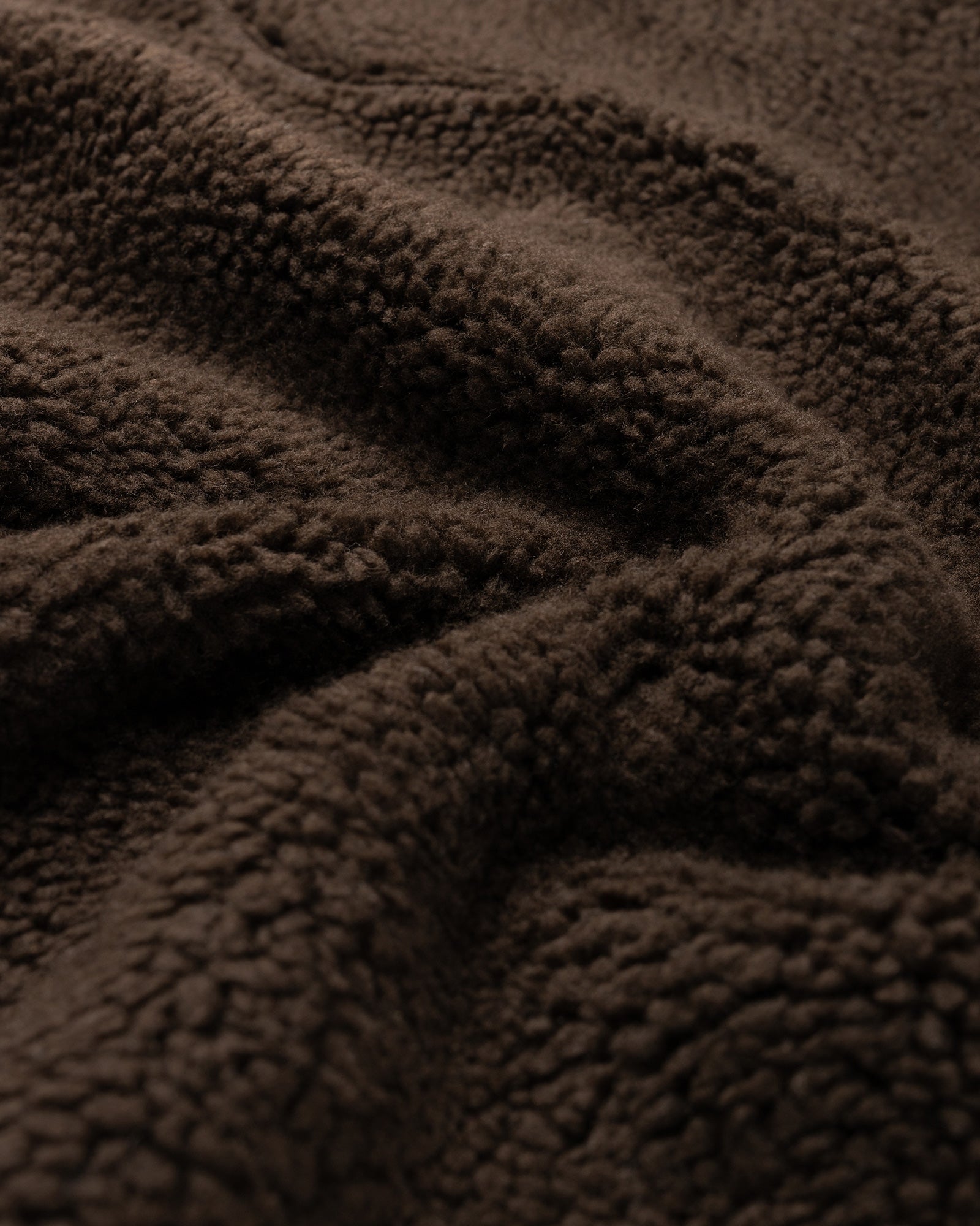 Dark Brown Shearling Zip Throw